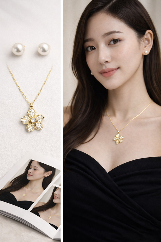 Luxury Black Jewelry Gift Box with Artificial Roses, Necklace & Earrings | Elegant Romantic Gift Set for Wife, Girlfriend, Mom | Perfect for Anniversary, Valentine’s Day, Wedding & Birthday Surprises